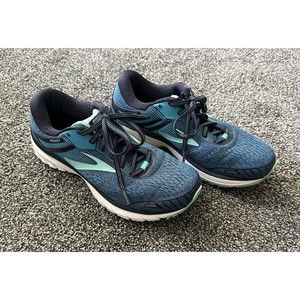 Brooks Adrenaline GTS 18 Women's Blue Mesh Running Shoes Size 9 D Wide